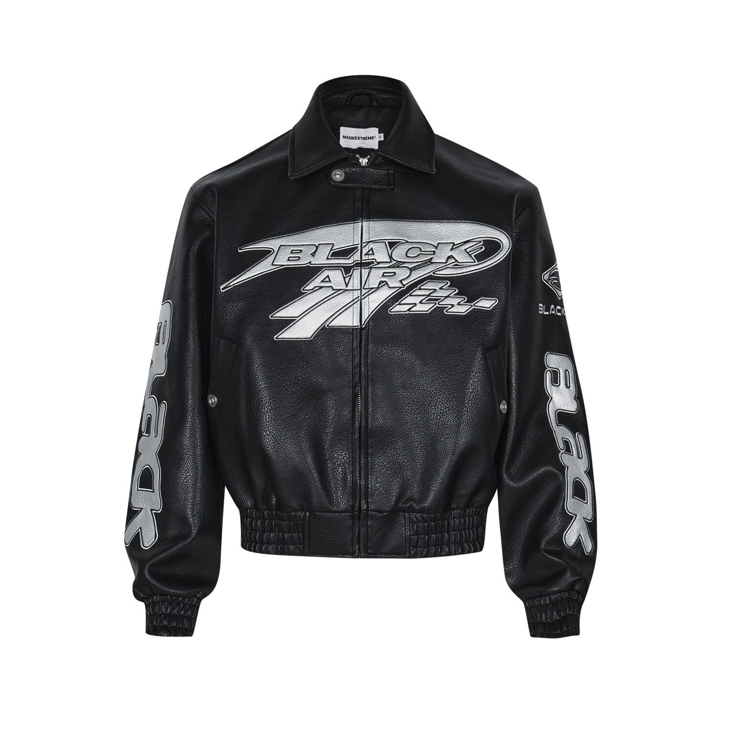 BLACKAIR Embroidery Racing Leather Jacket