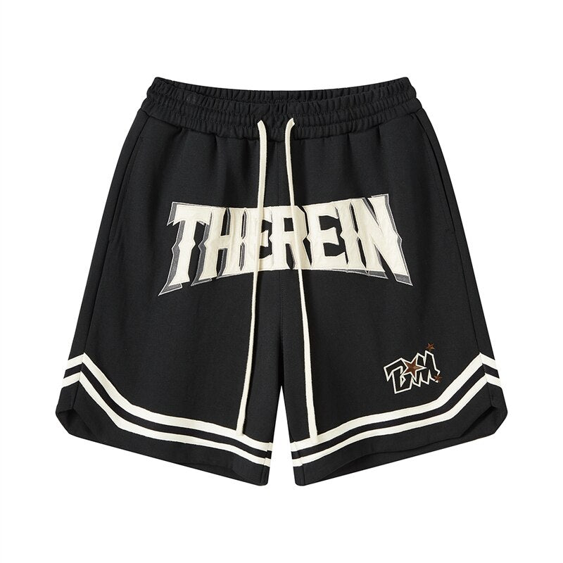 Therein Loose Suede Embroidery Shorts