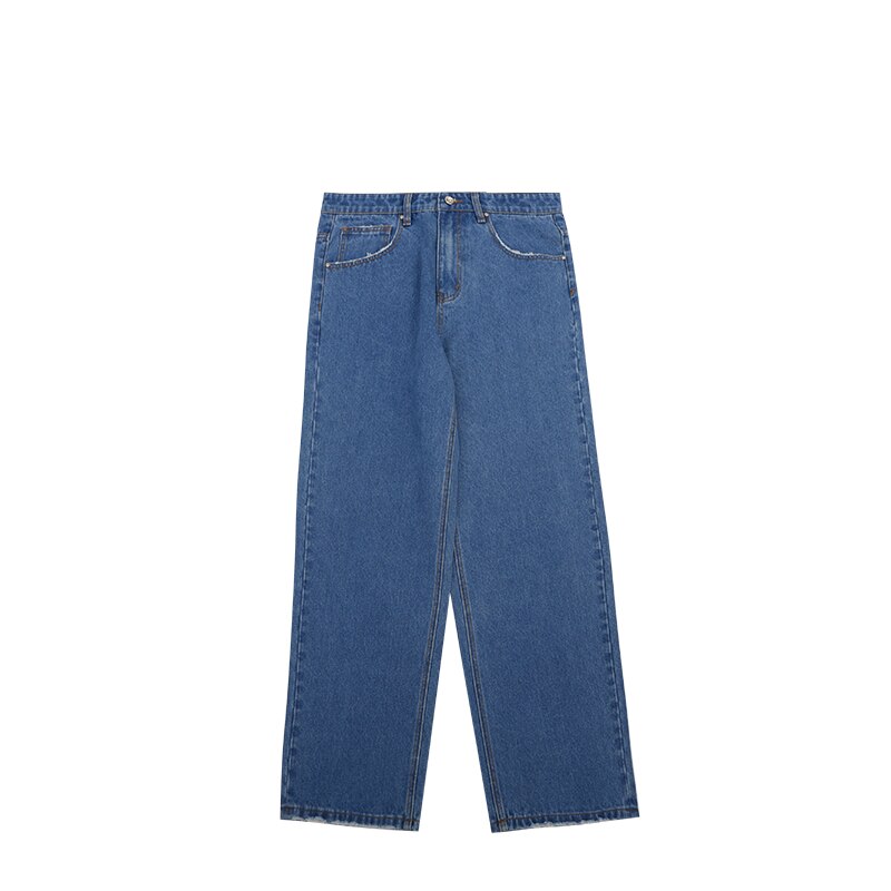 INFLATION Solid Loose Fit Blue Jeans