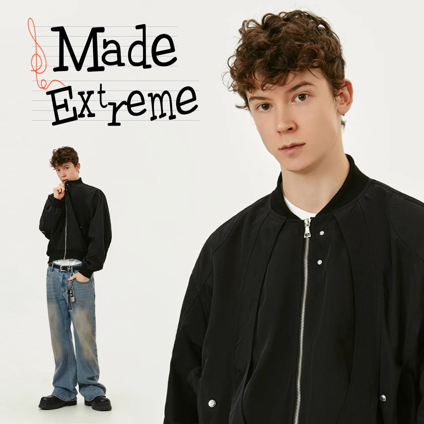 MADEEXTREME Black R69 Bomber Jacket