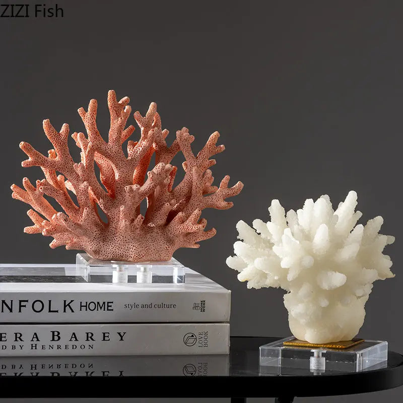 Creative Simulated Coral Resin Desk Decoration