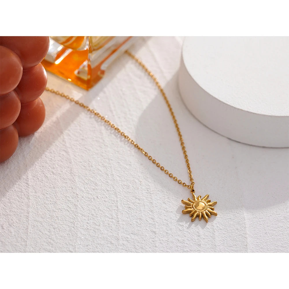 Casting Sun Pendant Necklace