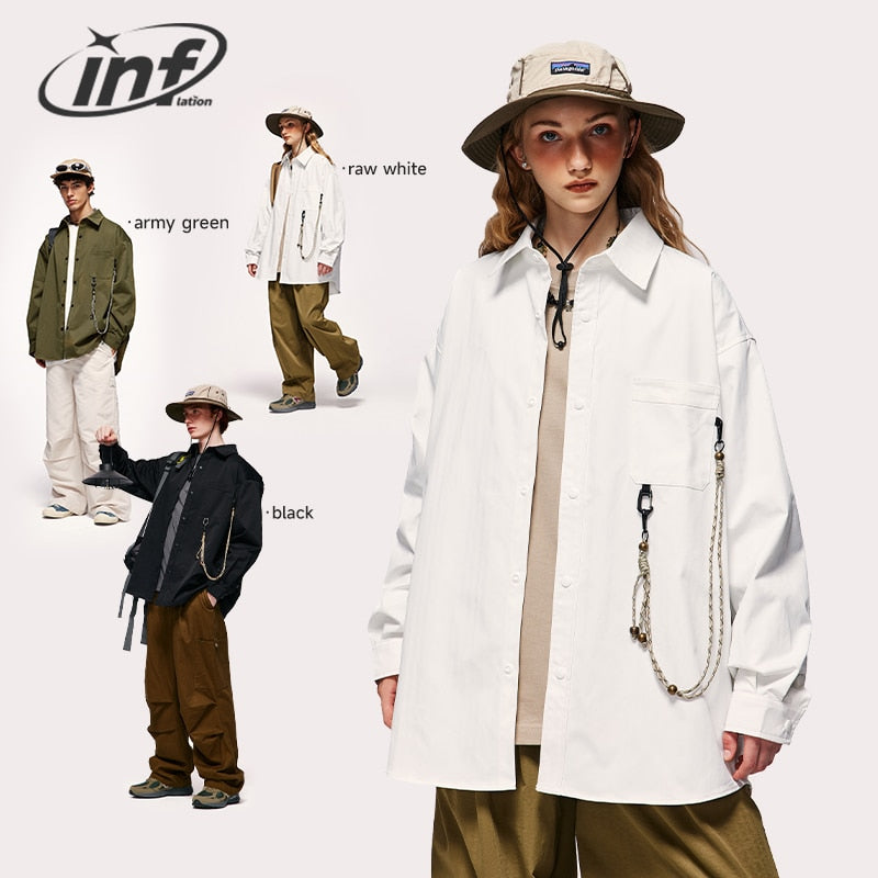 INFLATION Chain Outdoor Long Sleeve Cargo Shirt