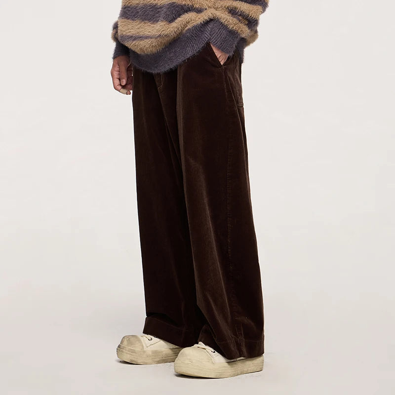 Corduroy Wide-Leg Pants Japanese Cotton Loose