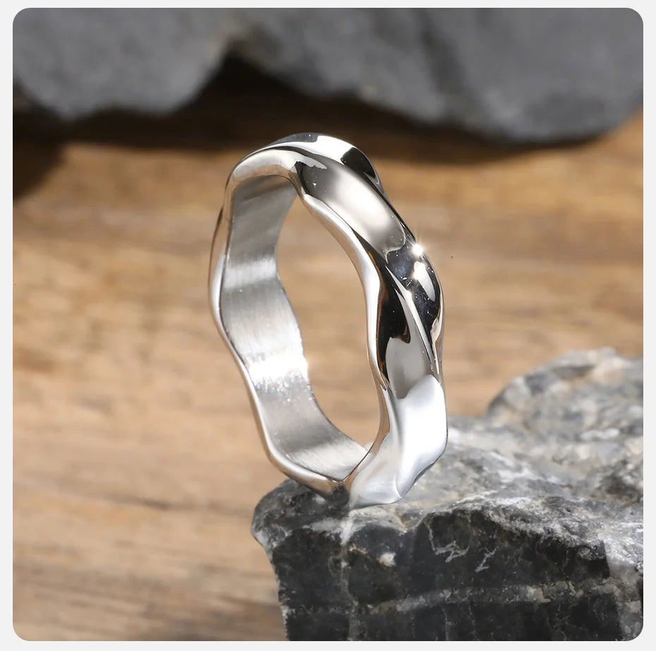 M1-FLUX BAND | Industrial Distorted Liquid Metal Rings