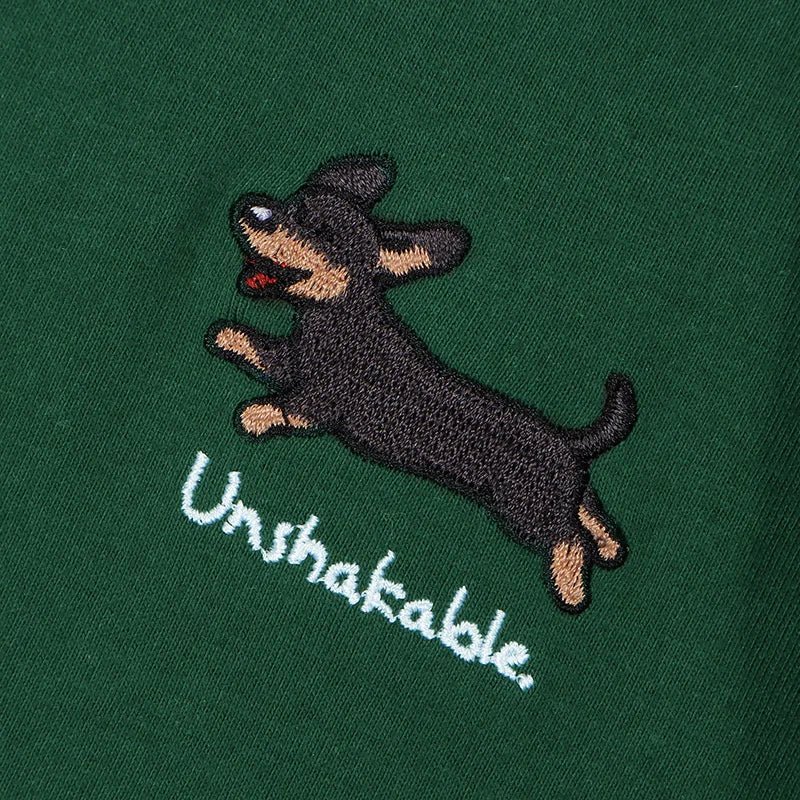 Unshakeable Dog Embroidery T-Shirt