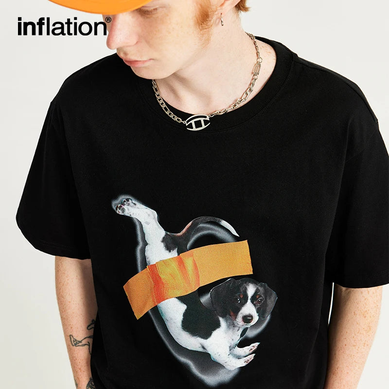 Puppy Printed Cotton Graphic T-shirt