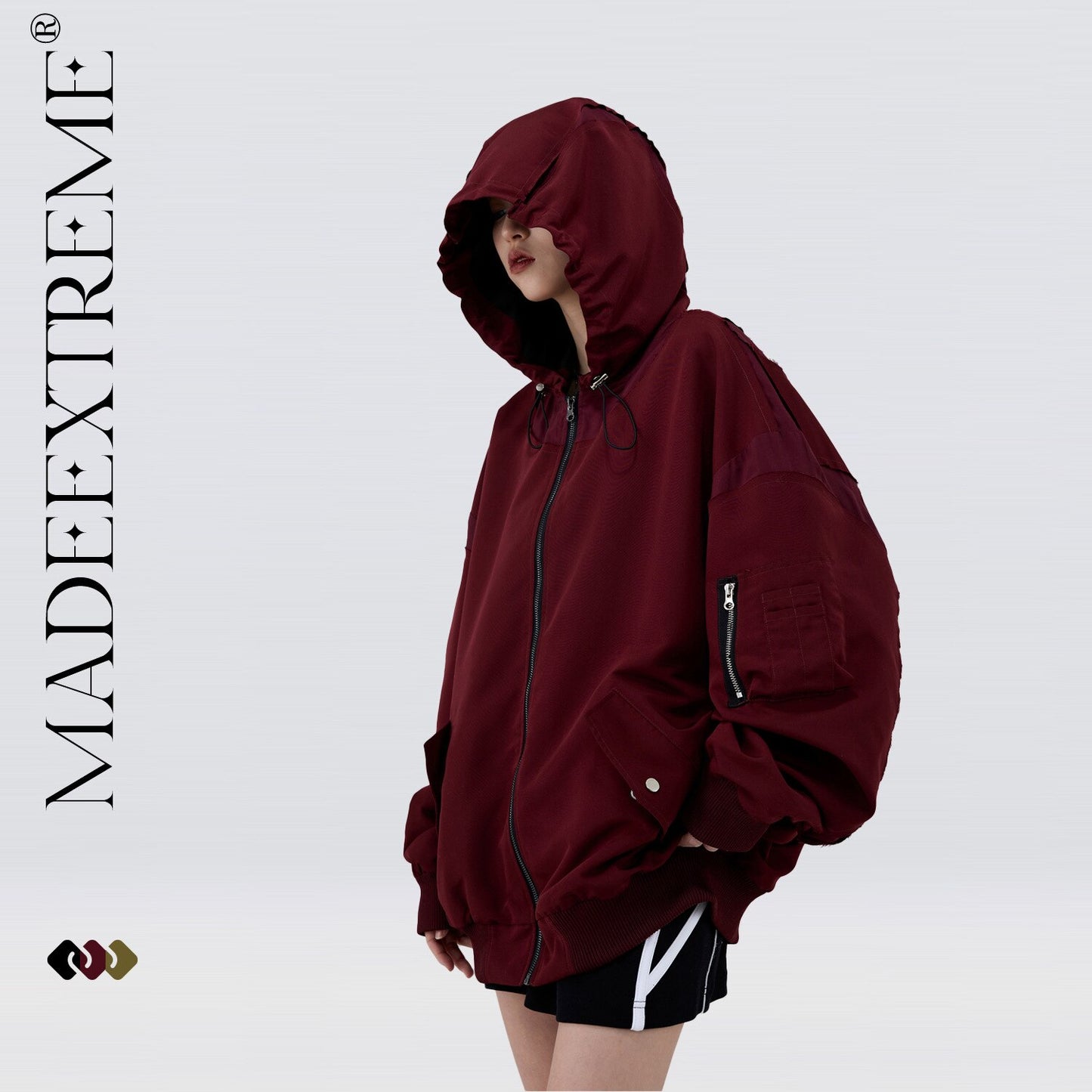 MADEEXTREME patchwork design hooded jacket