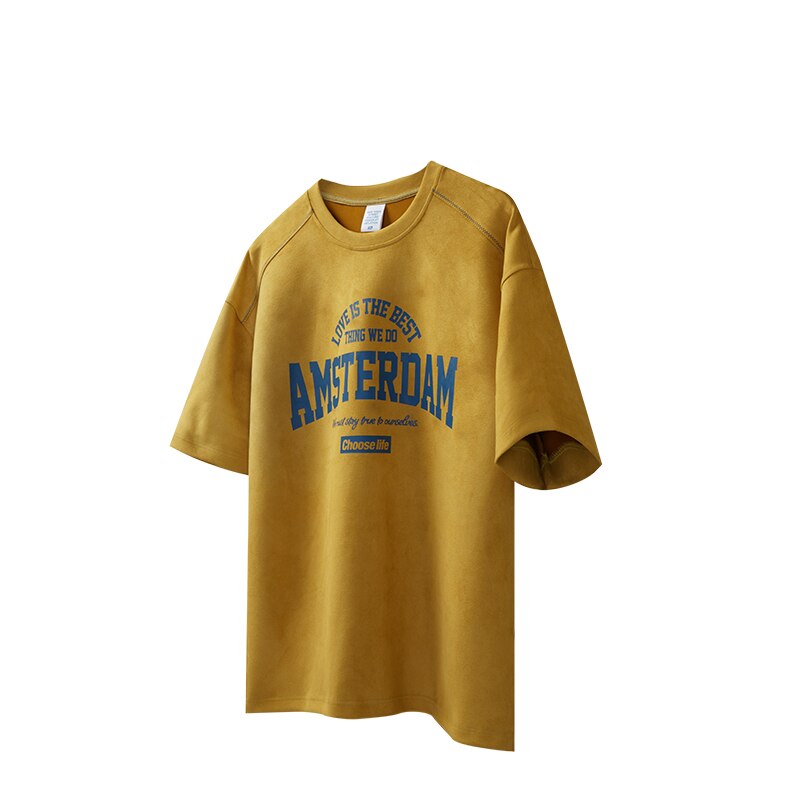 INFLATION Amsterdam Faux Suede Oversized Tshirt