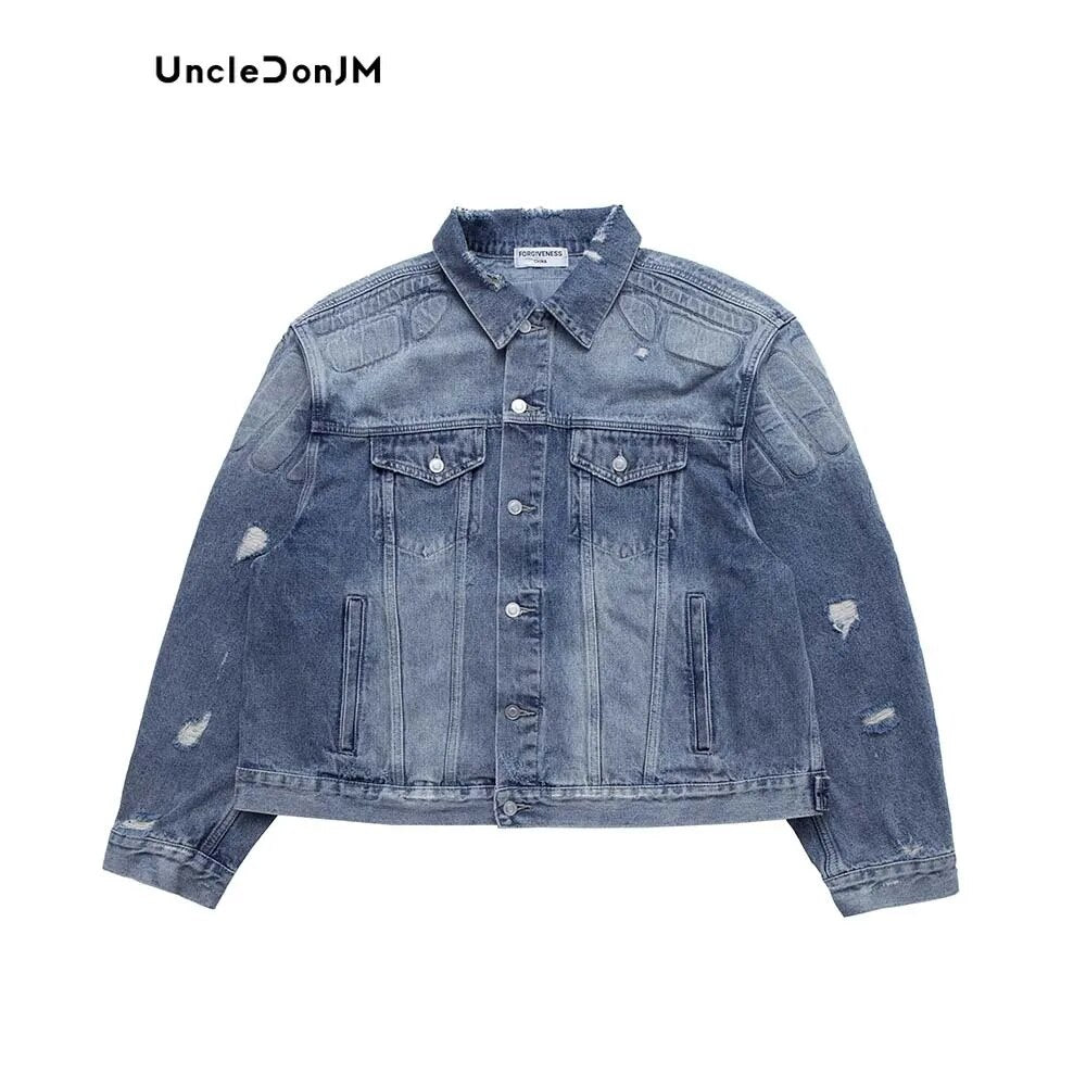 Armor Denim Distressed Oversized Jacket