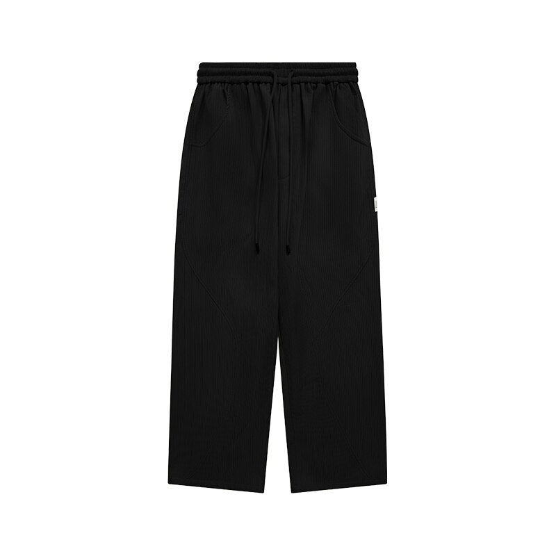 INFLATION Drawstring Waist Casual Straight Leg Pants