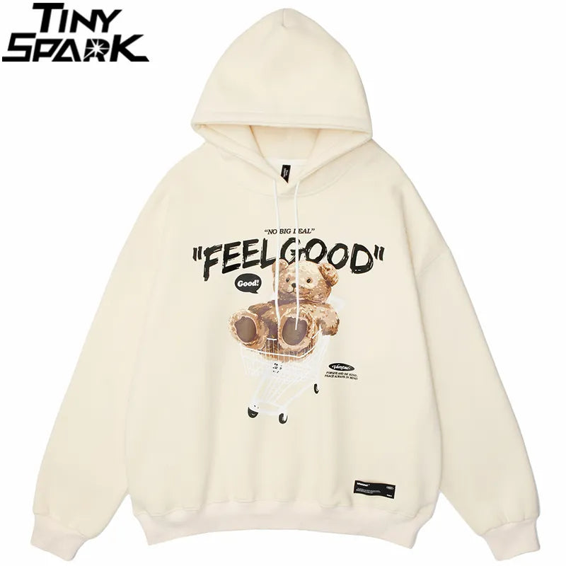 Feel Good Bear Graphic Hoodie