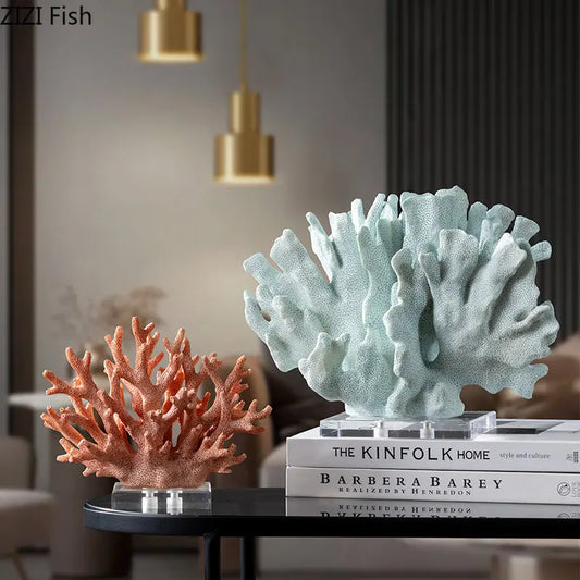 Creative Simulated Coral Resin Desk Decoration