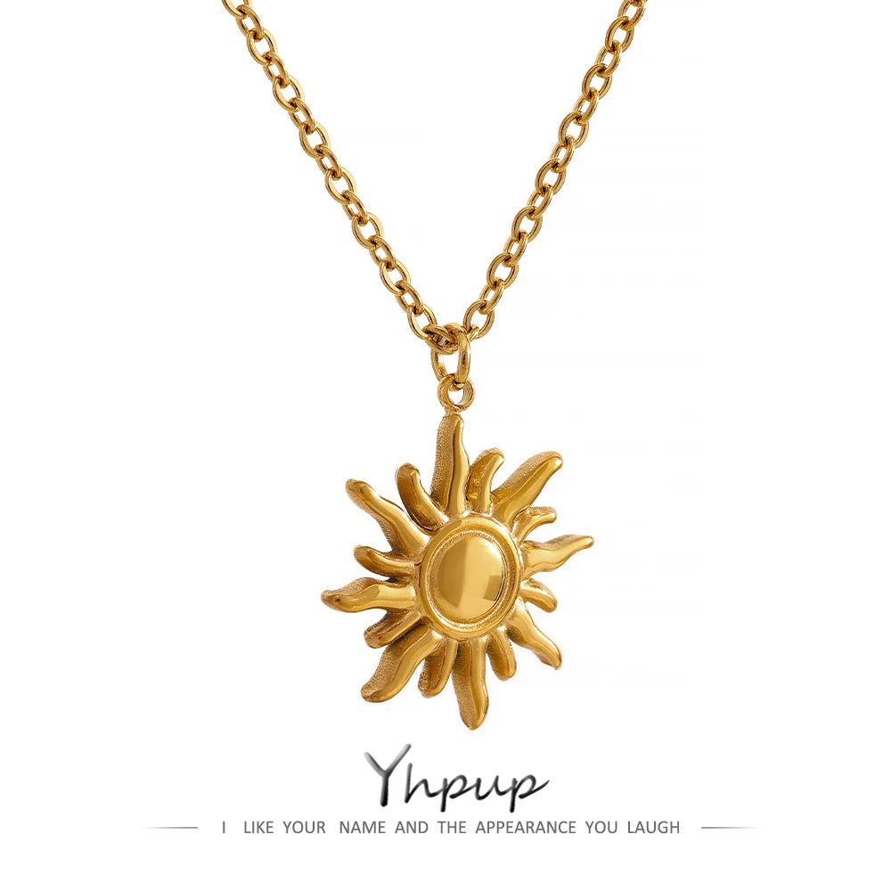 Casting Sun Pendant Necklace