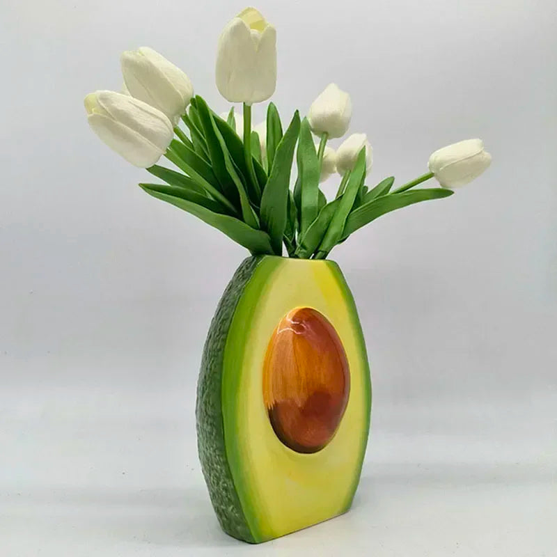 Simulated Avocado Vase