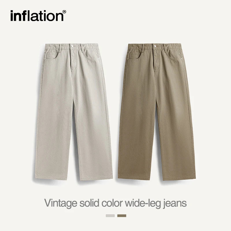 INFLATION Vintage Washed Wide Leg Jeans