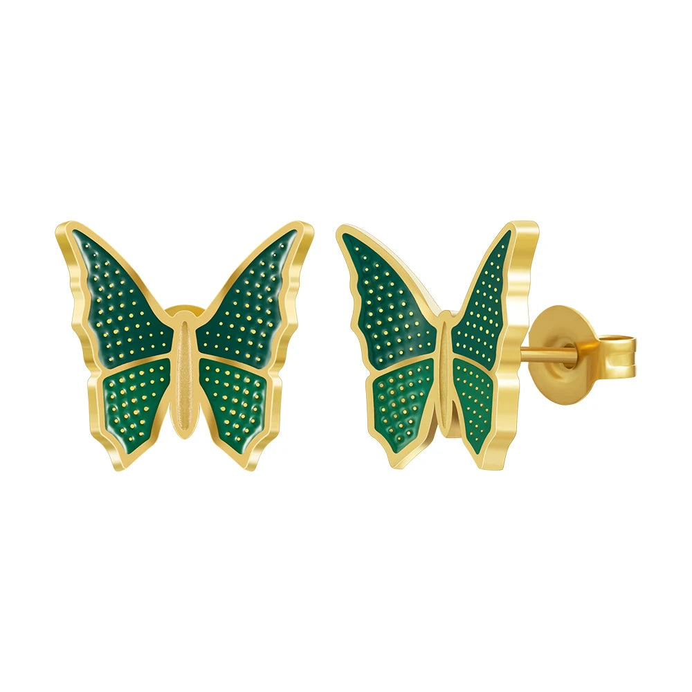 Aretes De Mujer Butterfly Stud Earrings