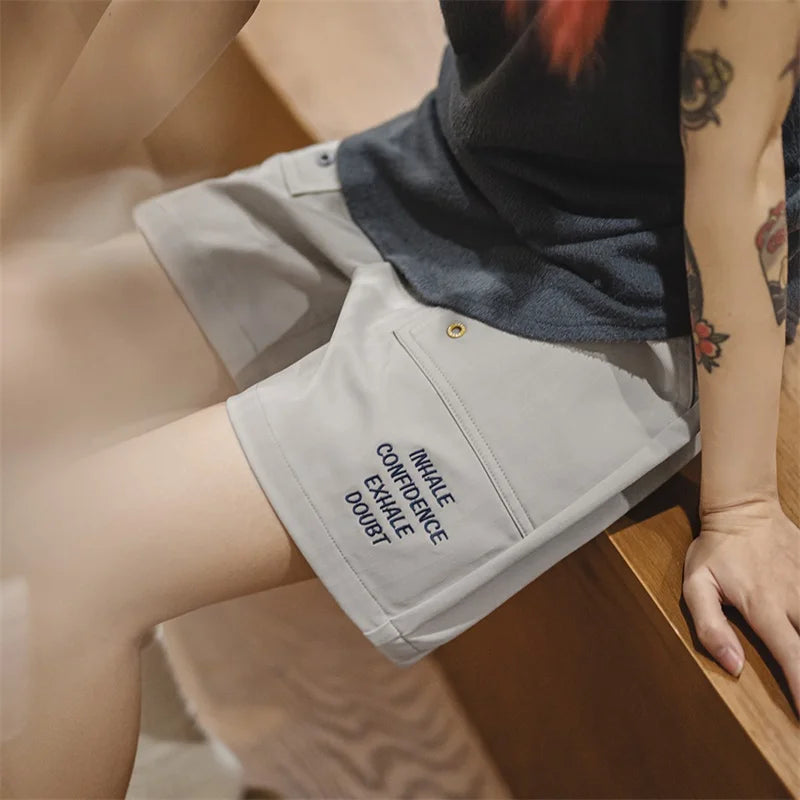 Vintage Style Loose Outdoor Cargo Shorts