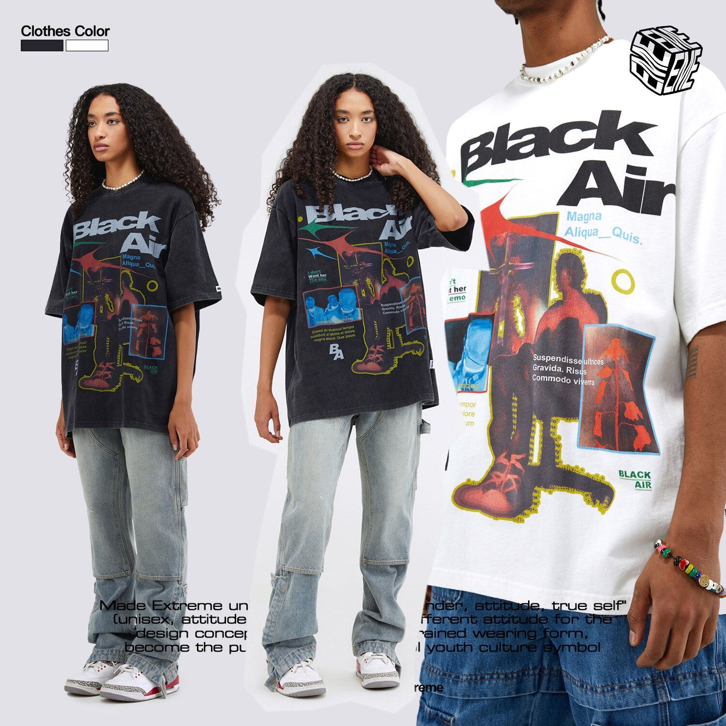 BLACK AIR graphic T-shirt