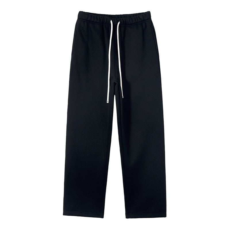 ZODF Fleece Loose Soft Comfortable Sport Solid Straight Sweatpant