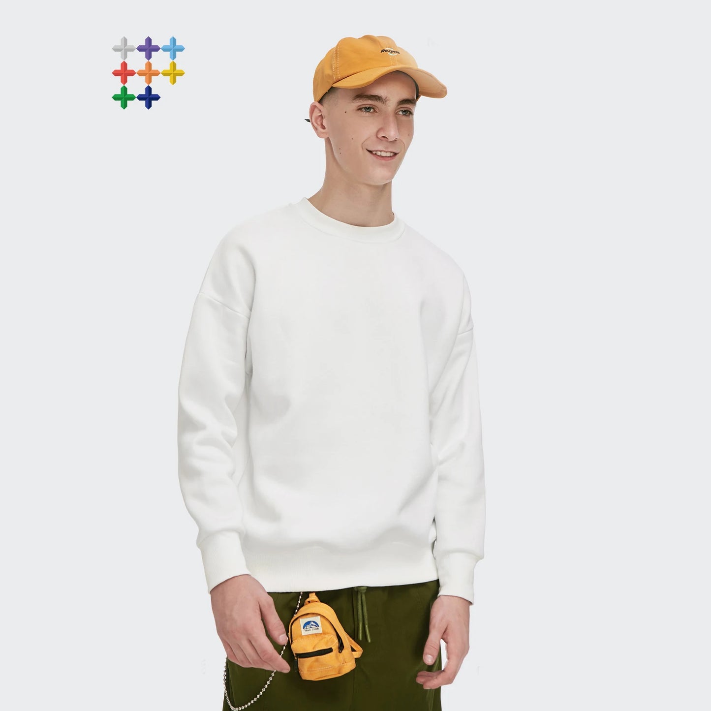 INFLATION Basic Fleece Oversized Crewneck Sweatshirts