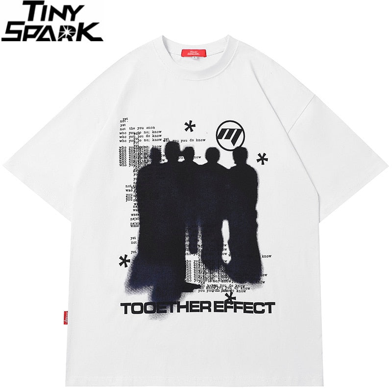 Oversized Shadaw Graphic Cotton Loose T-shirt