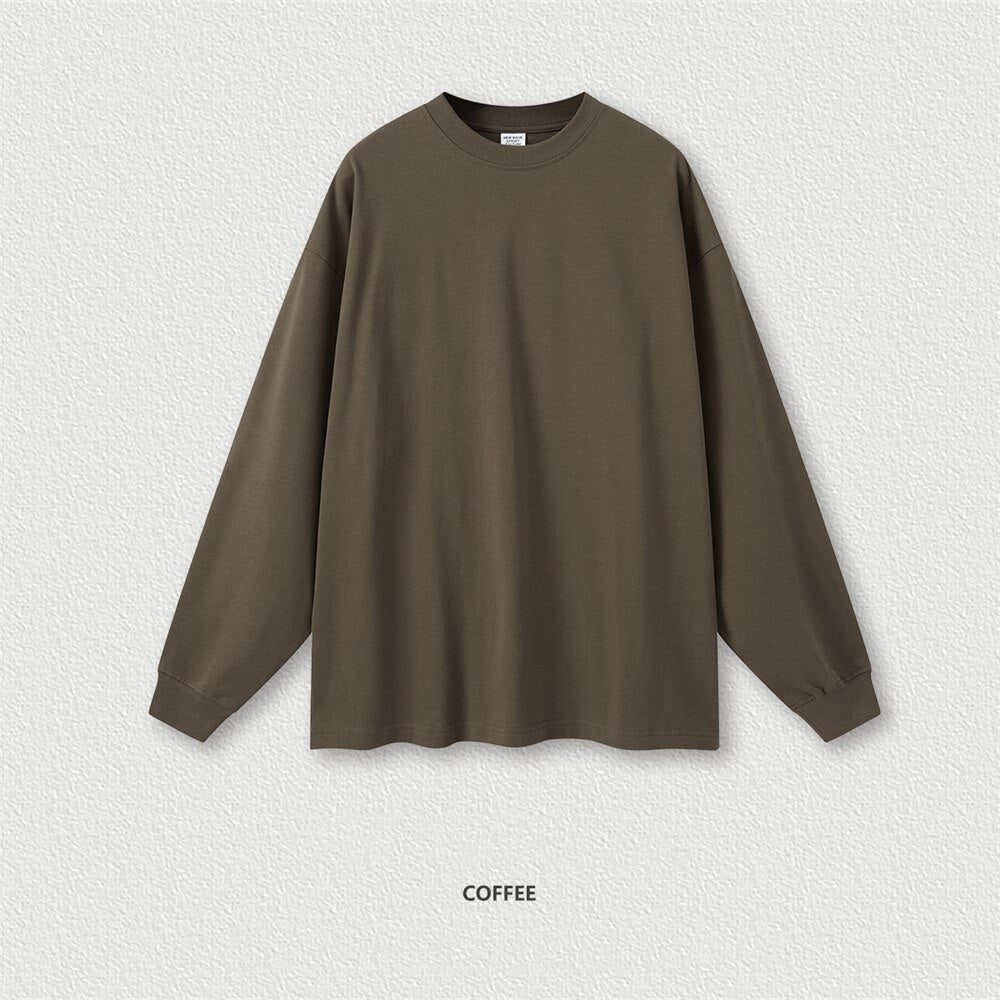 ZODF Long Sleeve Heavyweight Basic Cotton T-Shirt