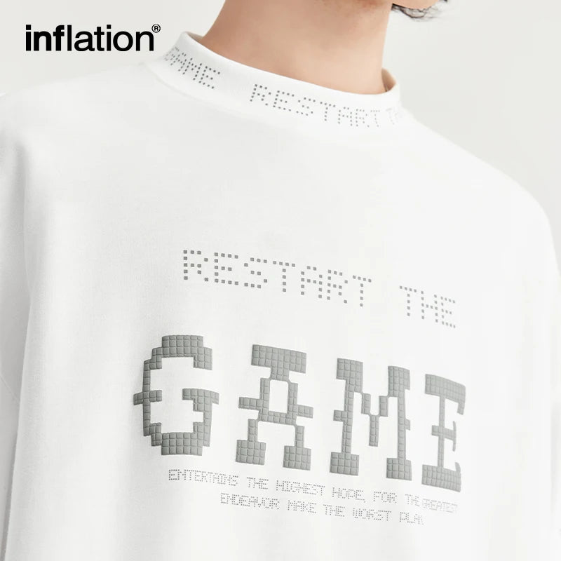 GAMER 01 Heavyweight Mock Neck Oversized Tee