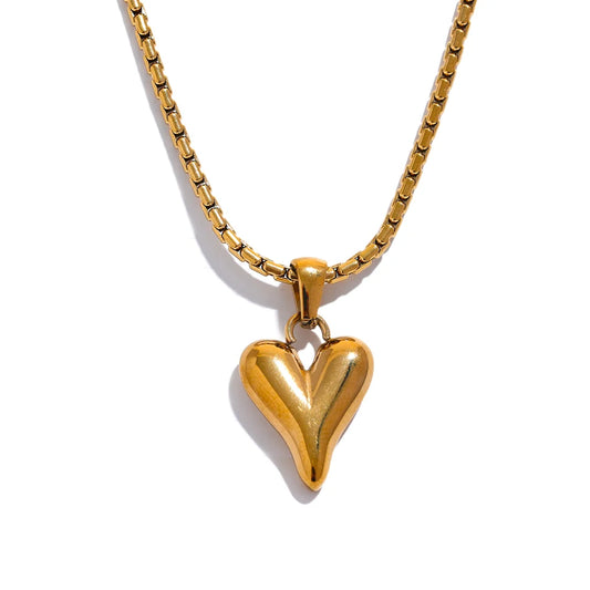 Temperament Heart Pendant Chain Necklace