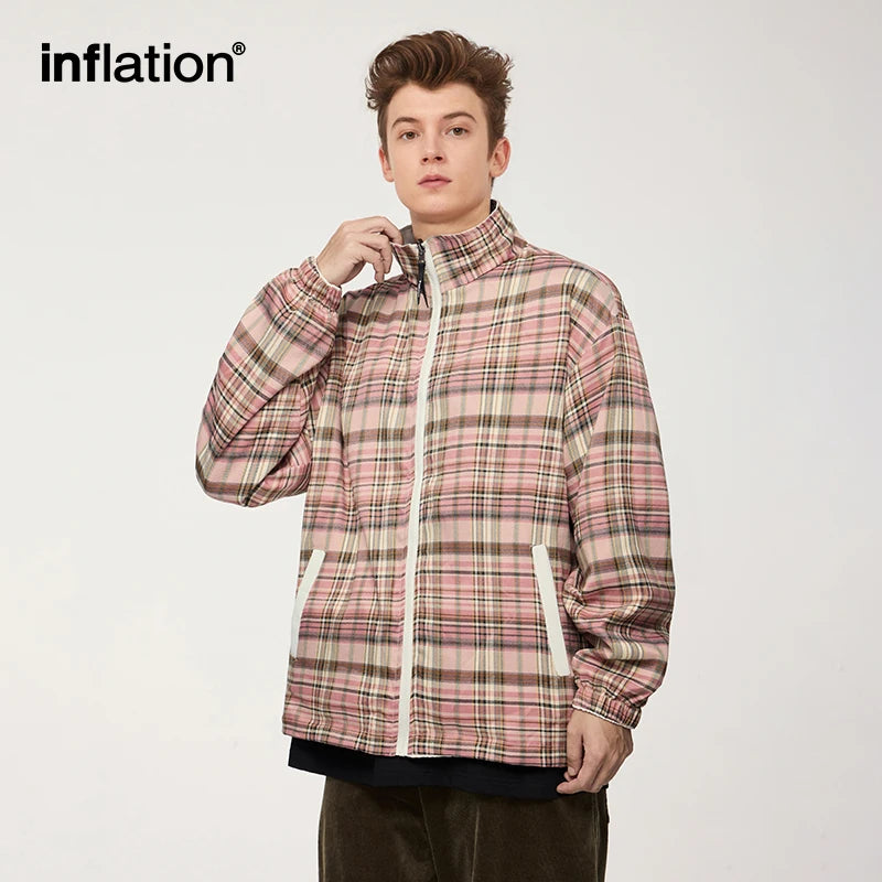 Unisex Reversible Plaid Jacket