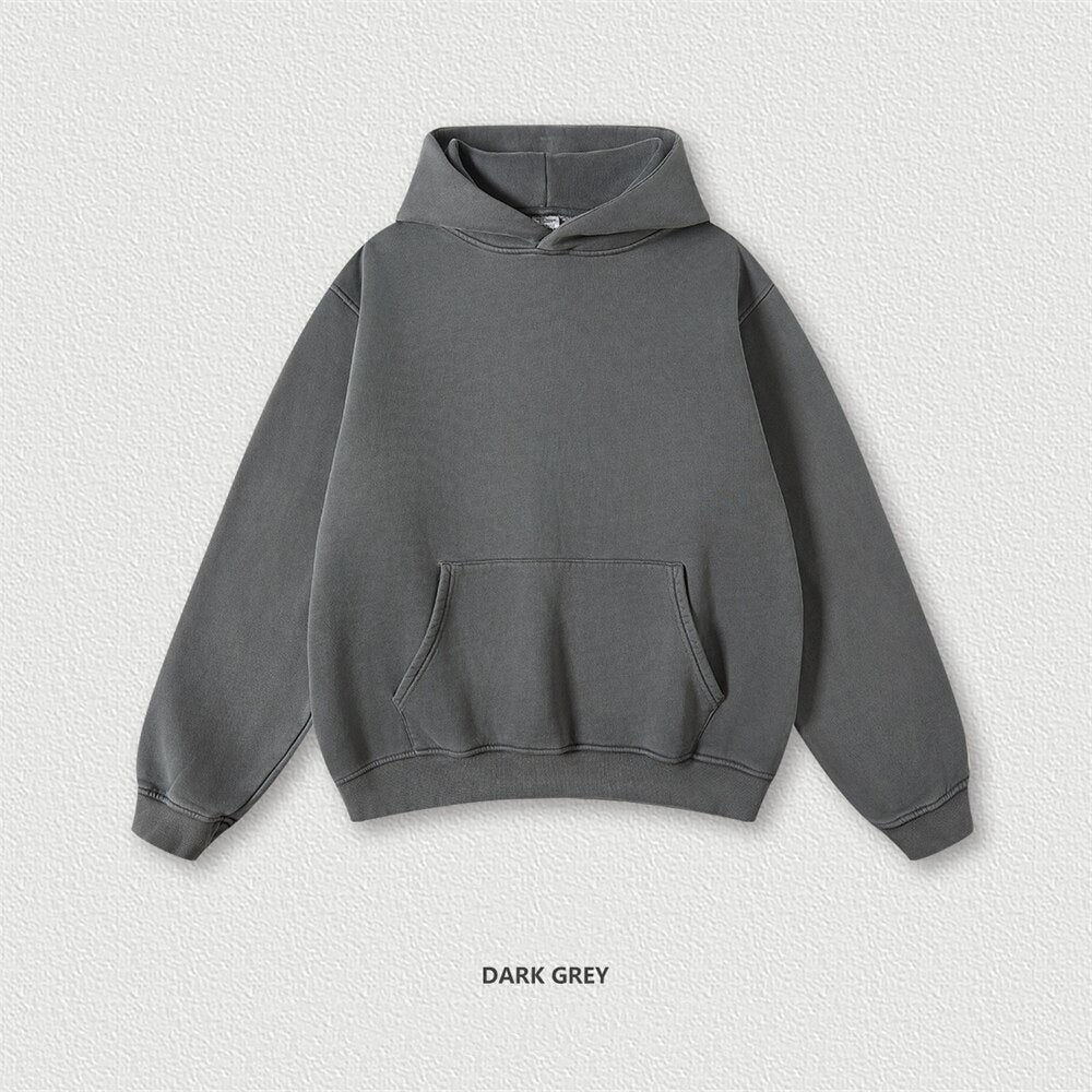 ZODF Washed Fleece Oversized Hoodie