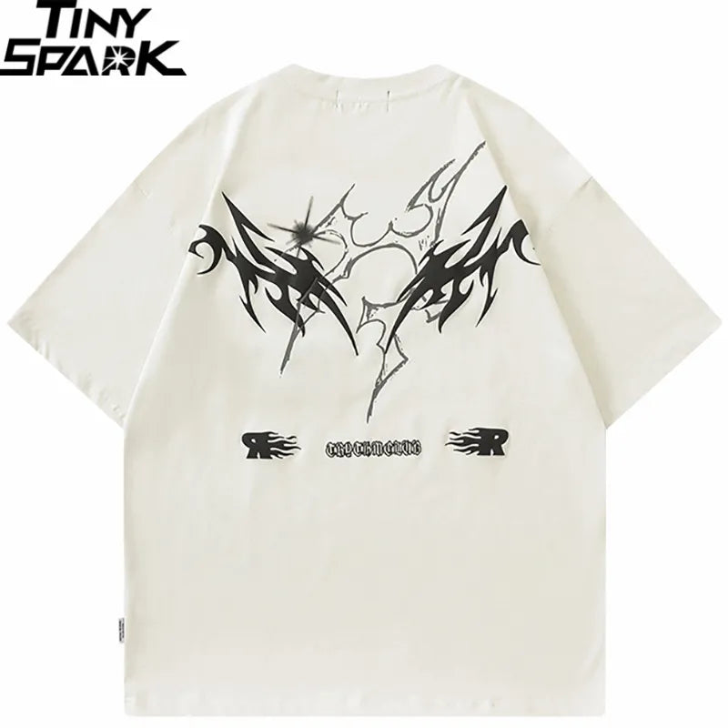 Fire Flame Aesthetic Graphic Oversized T-Shirt