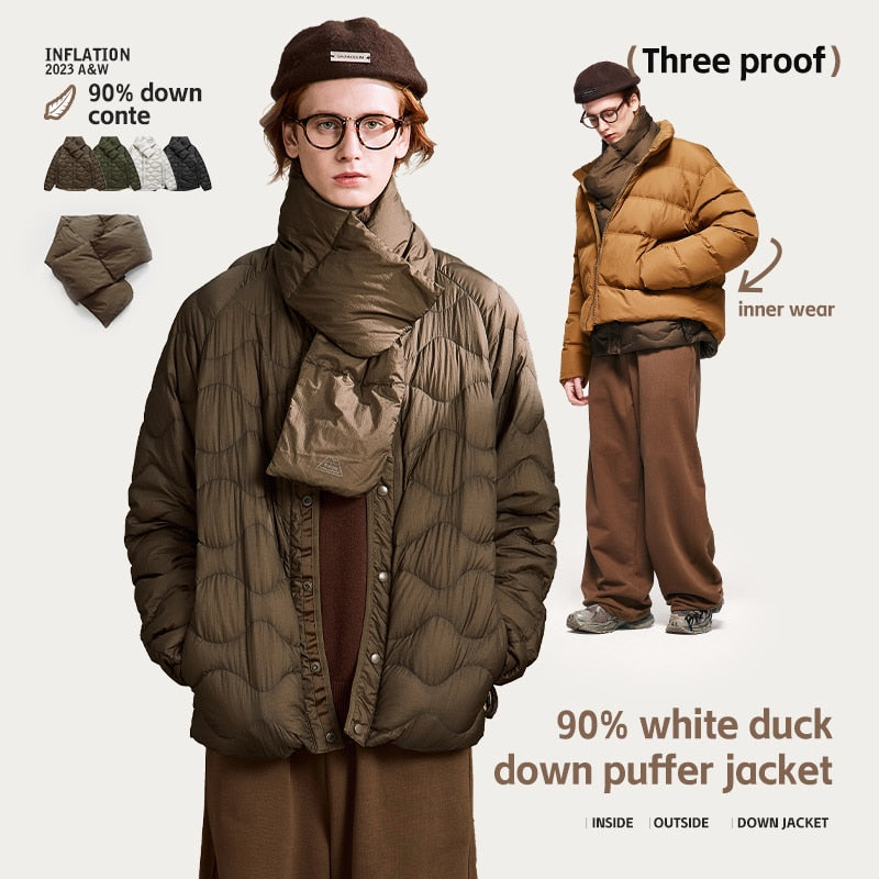 INFLATION 90% White Duck Down Windproof Lightweight Puffer Jacket