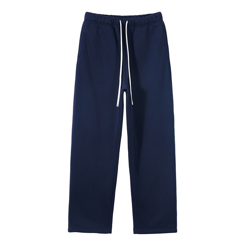 ZODF Fleece Loose Soft Comfortable Sport Solid Straight Sweatpant