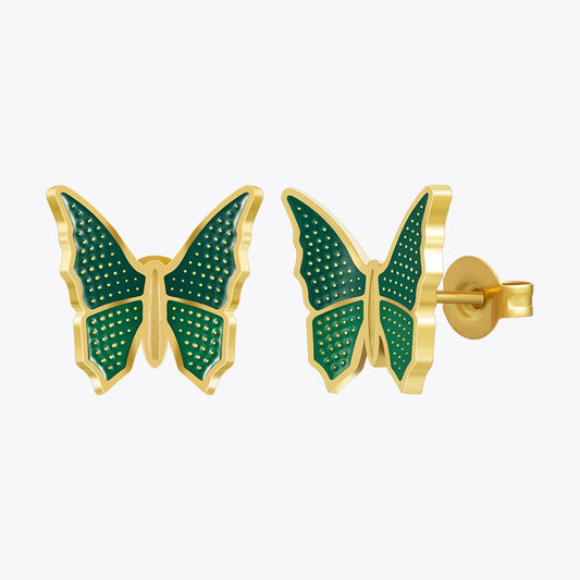 Aretes De Mujer Butterfly Stud Earrings