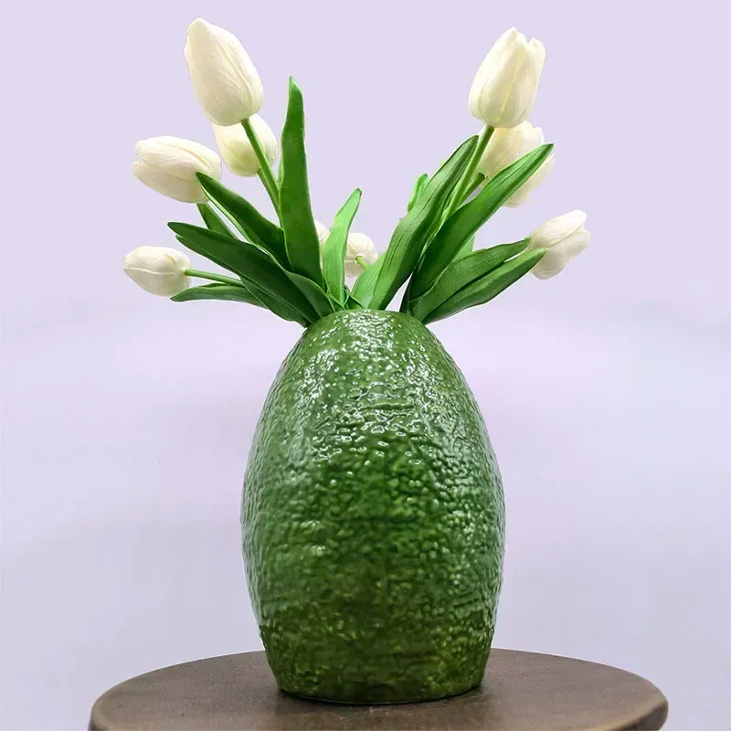 Simulated Avocado Vase