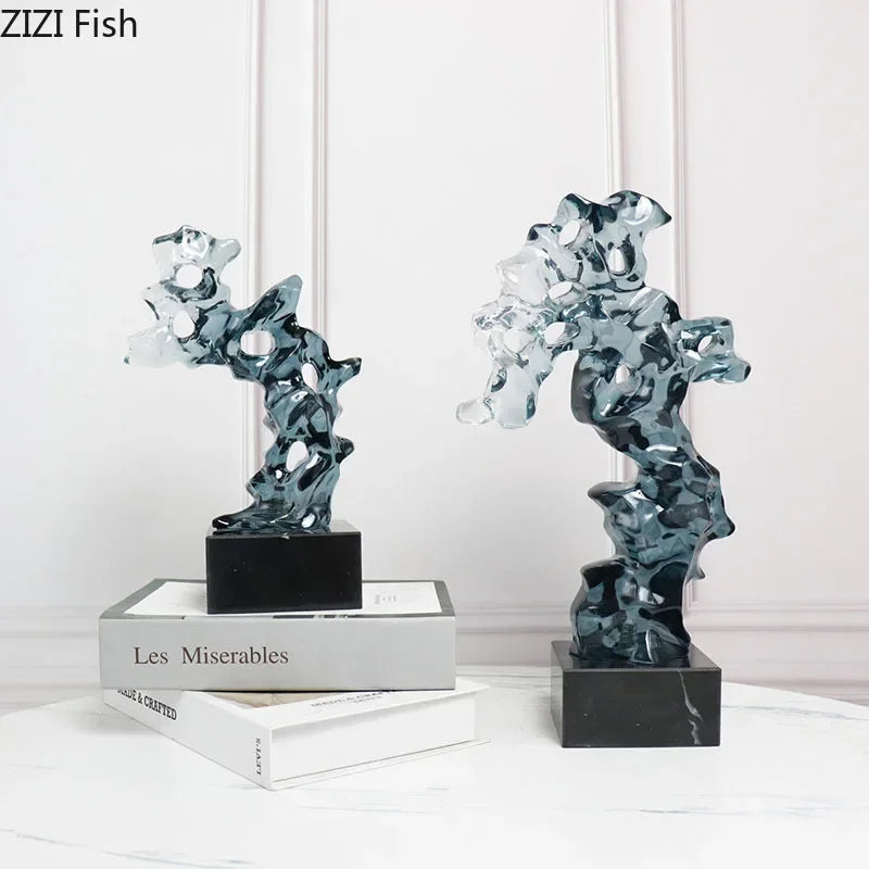 Transparent Taihu Stone Rockery Creative Resin Sculpture