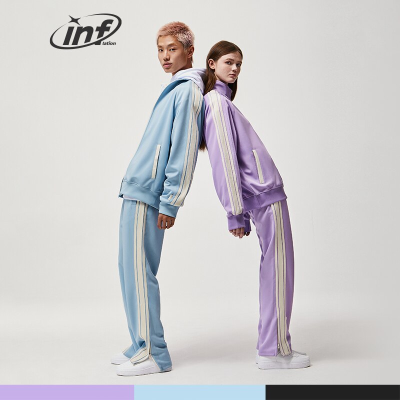 Stripe Tracksuit Classic Track Jacket and Sweatpant Set Unisex