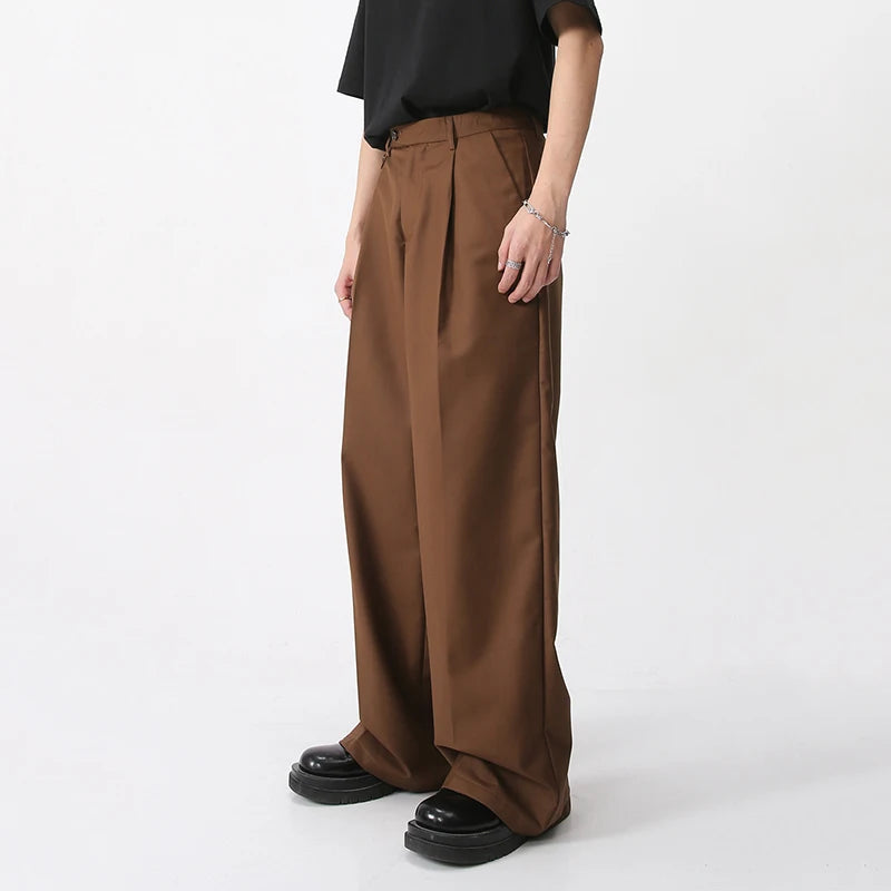 IEFB Korean Solid Color Loose Casual Pants