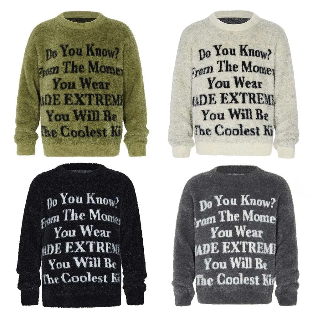 MADE EXTREME Slogan Letter Culture Sweater