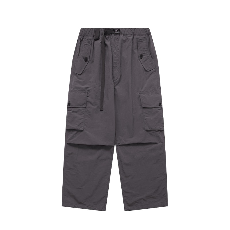 Multi Pockets Nylon Cargo Parachute Trousers