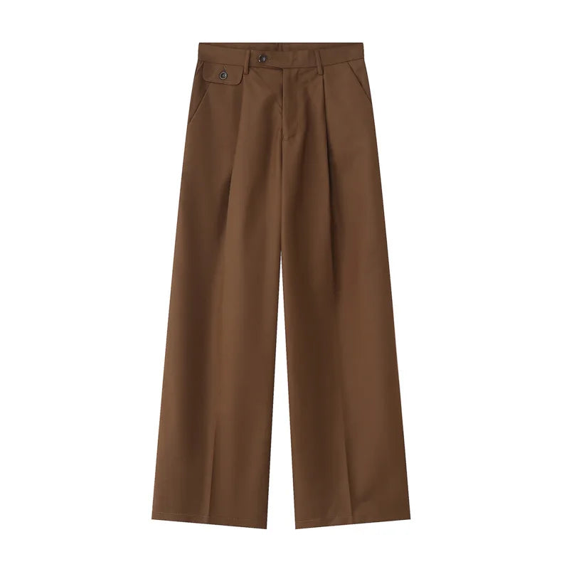 IEFB Korean Solid Color Loose Casual Pants