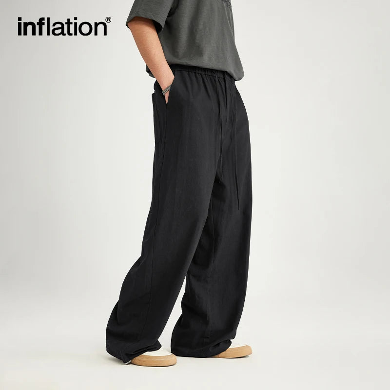 INFLATION Bamboo Cotton Linen  Wide Leg Pants