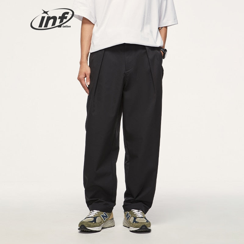 INFLATION Wide Leg Loose Fit Casual Baggy Trousers