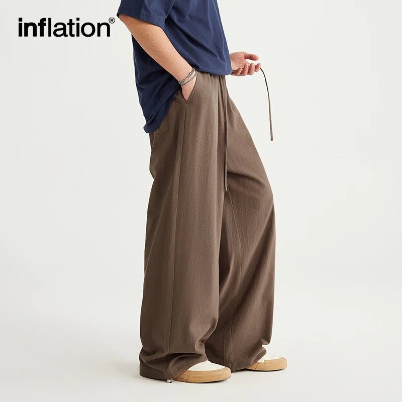 INFLATION Bamboo Cotton Linen  Wide Leg Pants