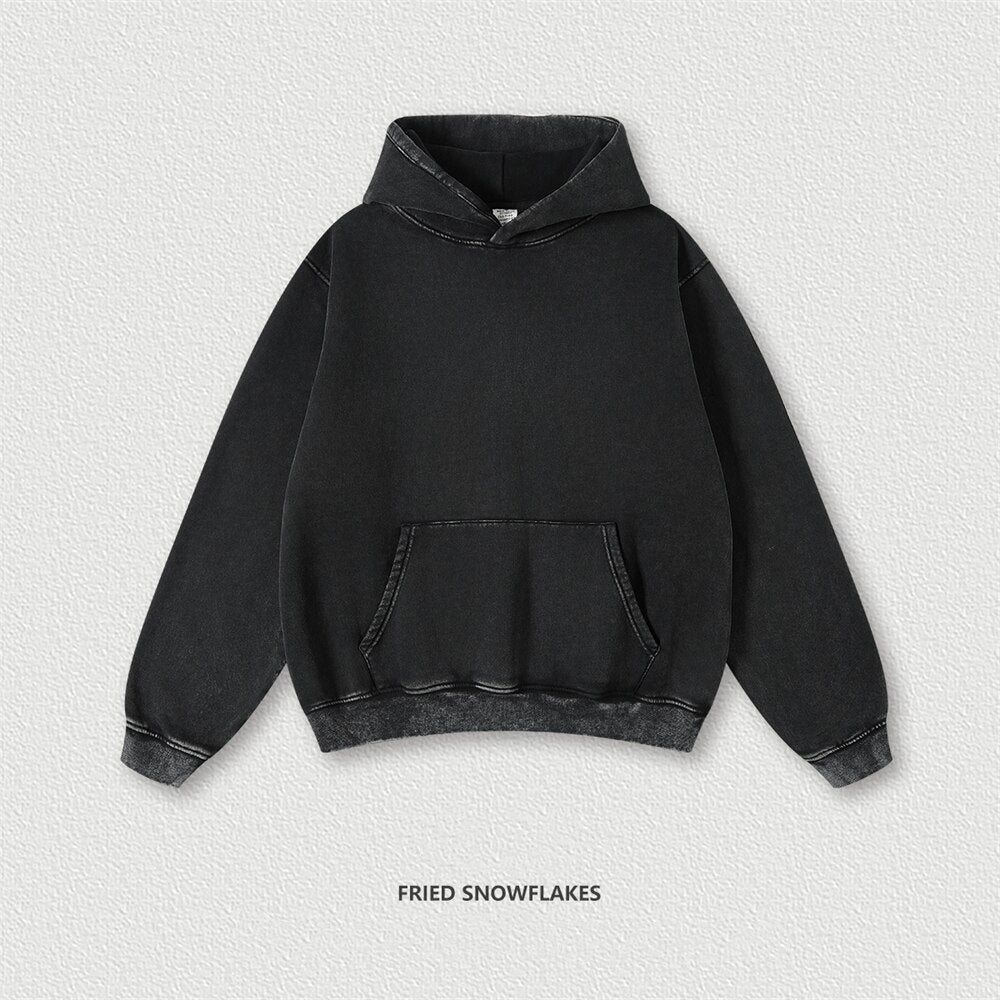 ZODF Washed Fleece Oversized Hoodie