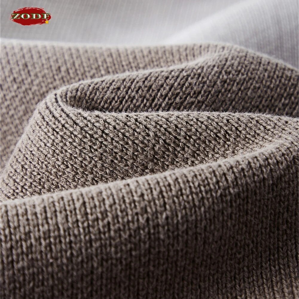 ZODF Washed Round Neck Gradient Knitted Sweater