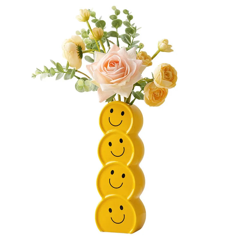 Creative Smile Face Ceramic Vase