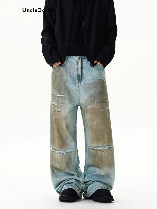 Wasteland Dirty Y2k Distressed Ripped Jeans