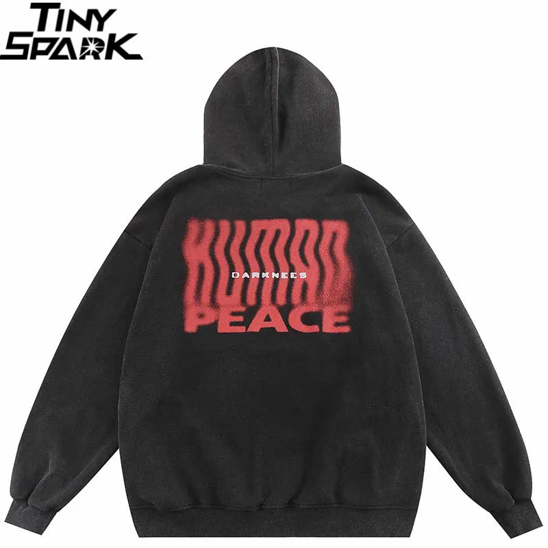 Human Peace Shadow Graphic Hoodie